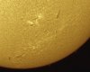 Surface solaire en Hα le 03/04/11 au PST & barlow 3 x