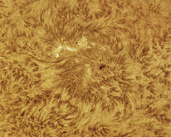 Soleil (Ha) le 02/07/2011, 14h16TU, TOA130, PST, Barlow 3x, PL1M